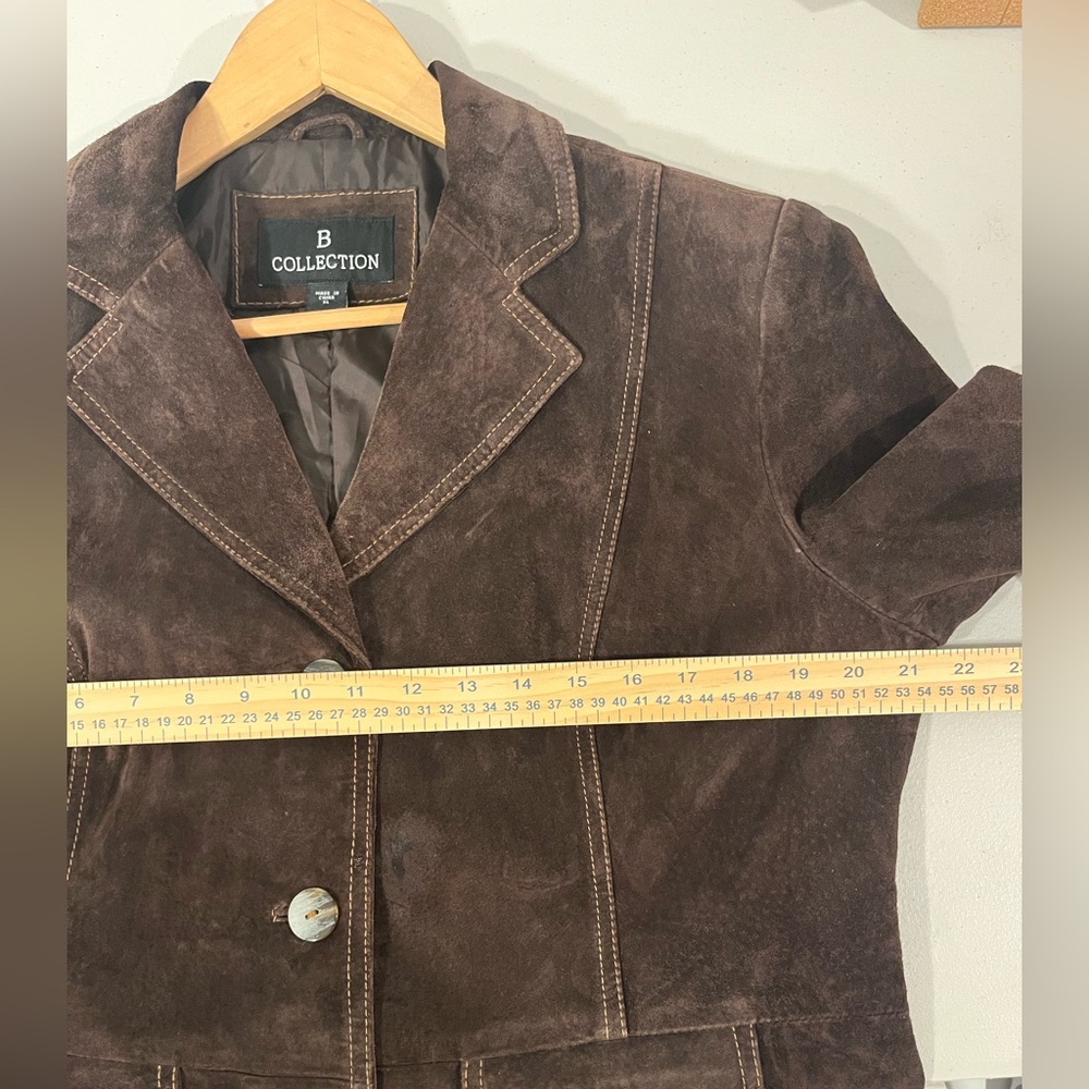 Chocolate Brown Suede Blazer / Jacket - Picture 3 of 8